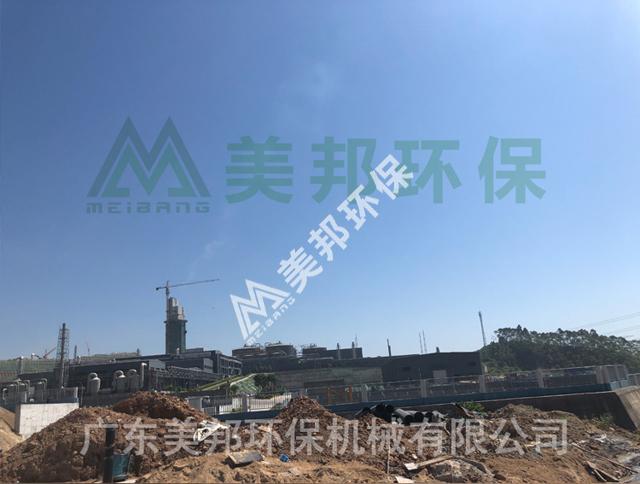 广东某工地打桩泥浆脱水现场视频